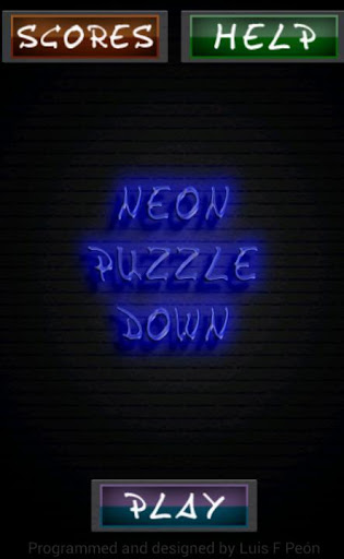 Neon Puzzle Down