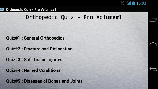 Orthopedic Quiz Pro Volume 1