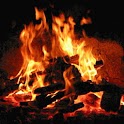 Wood Burning In Fire Heats Up logo