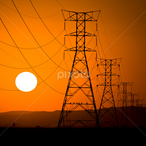 Ball On A Wire by Tracy Rautenbach - Landscapes Sunsets & Sunrises