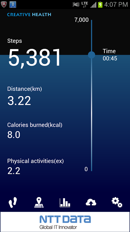 Android application CH Pedometer screenshort