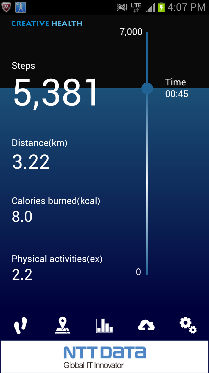 CH Pedometer Screen 1