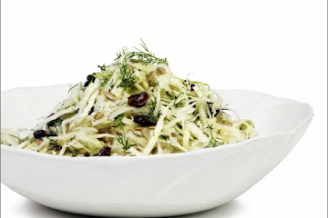 Kohlrabi and Cabbage Salad with Maple Lemon Dressing