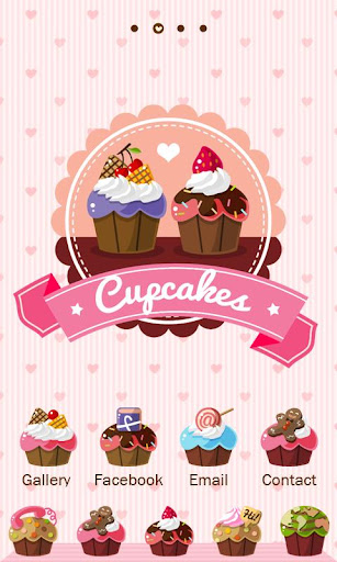 Cupcakes GO런처 테마