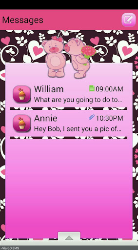 BearHearts GO SMS THEME