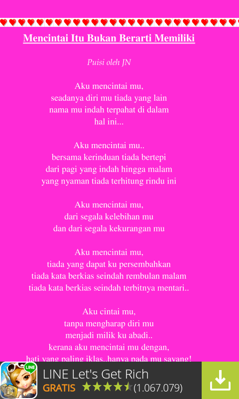 Puisi Cinta (Romantis Sedih) - Android Apps on Google Play