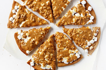 Peanut Butter Marshmallow Butterscotch Pizza