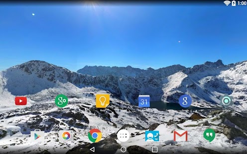 download Panorama Wallpaper:Snowy Mntns free