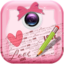 Girly Text on Pictures Deluxe mobile app icon