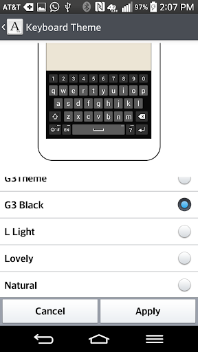 G3 Dark Keyboard LG THEME