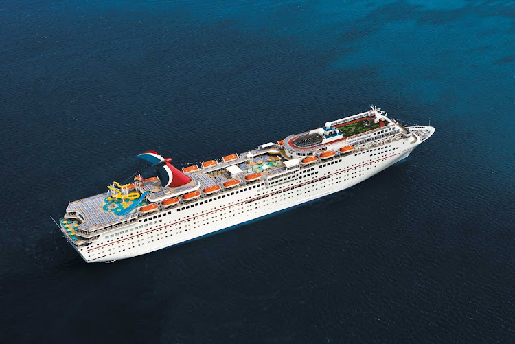 Carnival Imagination cruising on calm, warm waters to Mexico.