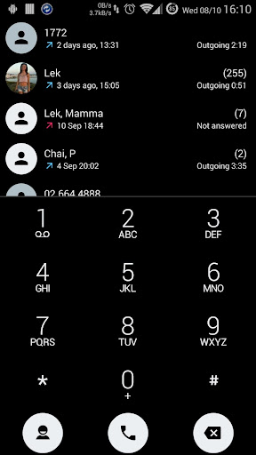 Dialer theme Flat BlackWhite