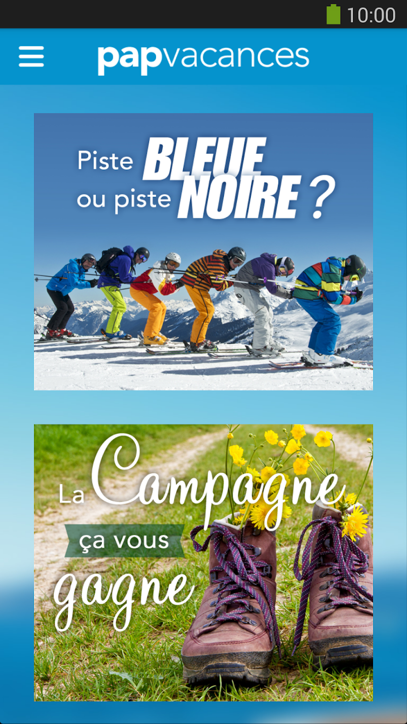 PAP VACANCES Screen 1