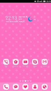 How to install GoPink Free Go Launcher Theme v1.0 apk for bluestacks