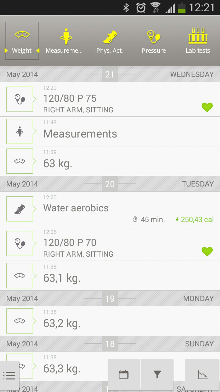 Scaless PRO - Weight Manager Screen 2