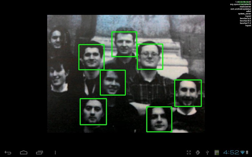 OpenCV Face Detection Screen 1