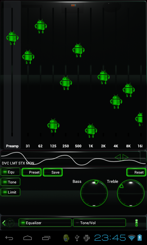 poweramp skin android green Screen 3