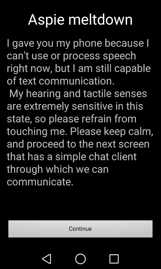    Emergency chat- screenshot  