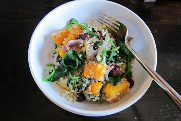 Quinoa Salad with Butternut Squash and Spinach