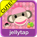 Sock Monkey Pink Go SMS Theme Apk