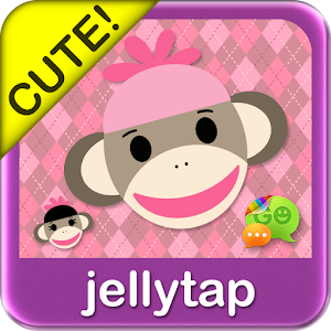Sock Monkey Pink Go SMS Theme 個人化 App LOGO-APP開箱王
