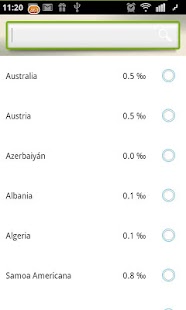 Captura de pantalla de la aplicacion Android Breathalyzer
