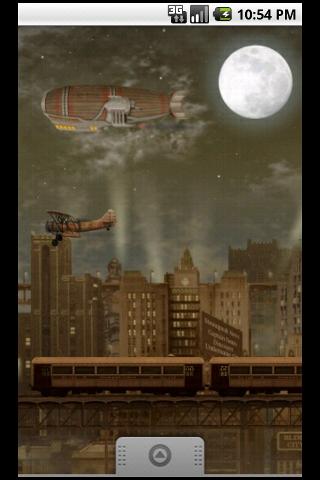 Steampunk Blimp City LWP Screen 1
