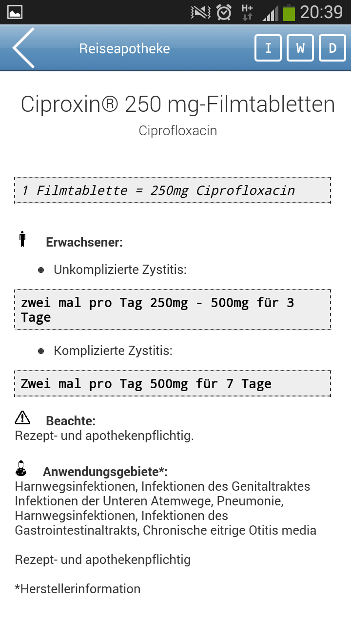 Reiseapotheke Screen 3