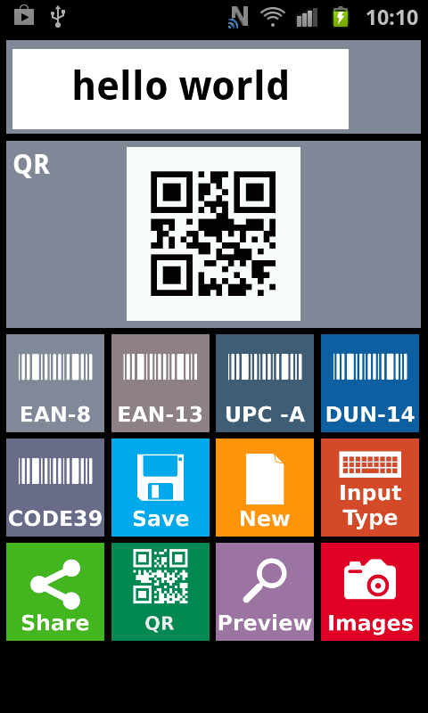 Barcode Creator Screen 2
