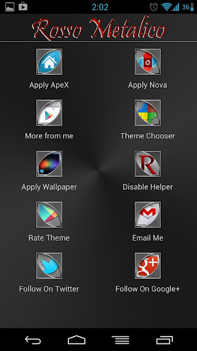 Rosso Metalico Launcher Theme