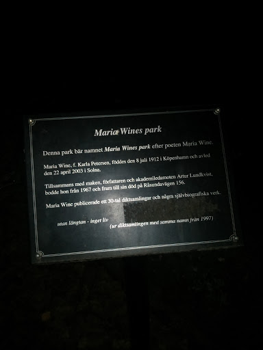 Maria Wines Park