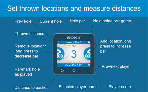 Android application DiscGolf Scorekeeper screenshort