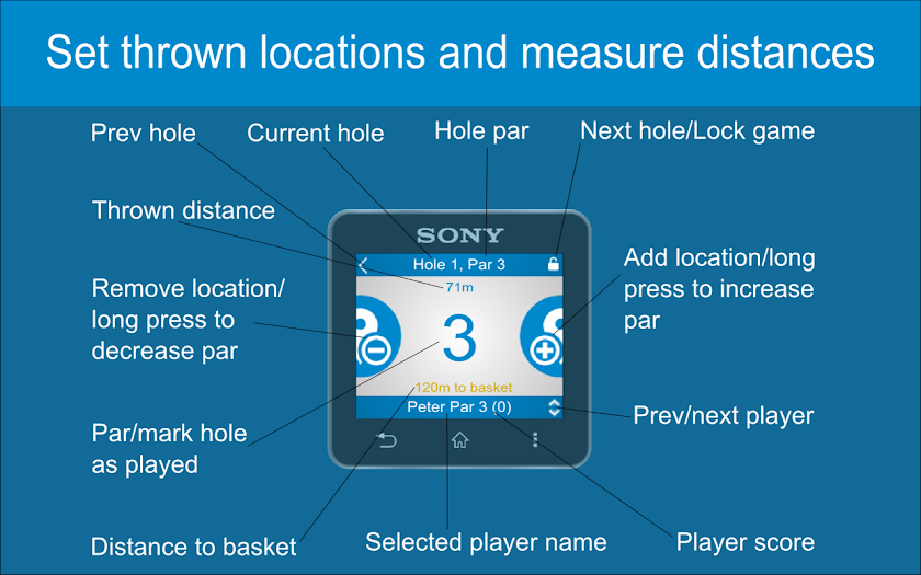 DiscGolf Scorekeeper Screen 1