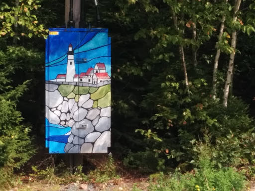 Peggy's Cove Lighthouse Painted Power Box