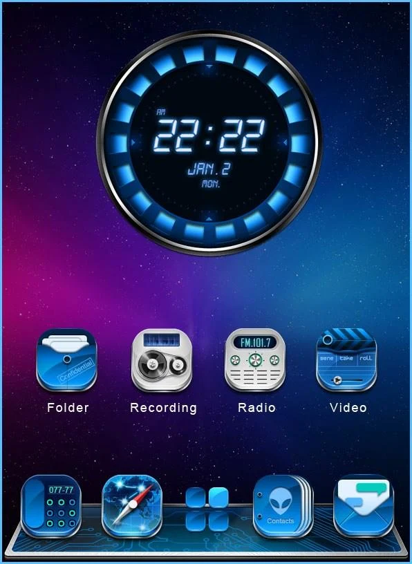 GALAXY COMET 3D LAUNCHER THEME - screenshot
