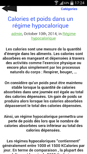 【免費健康App】Régime hypocalorique-APP點子