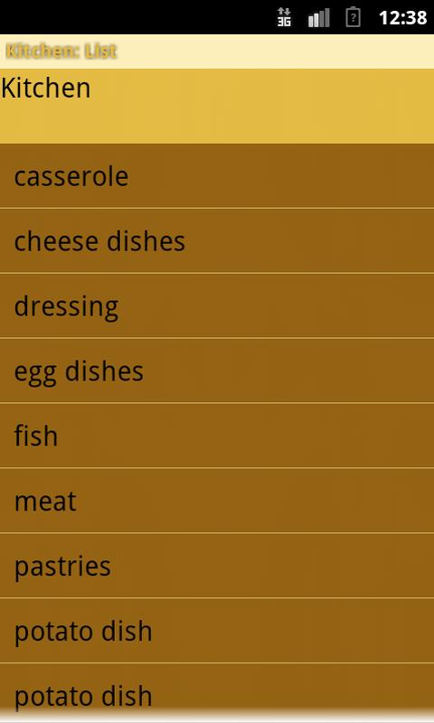 Android application Kitchen: Spices screenshort