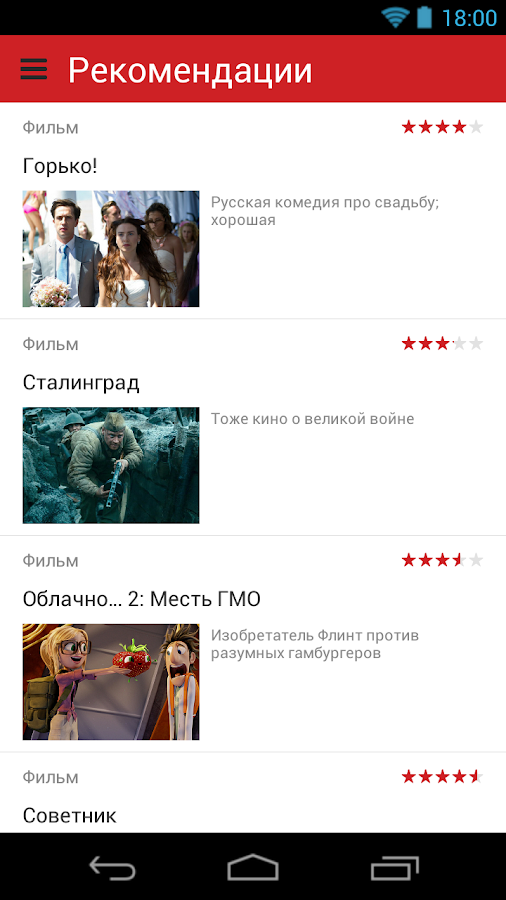 Приложение Афиша на Андроид