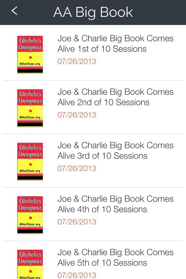 Alcoholics Anonymous Big Book Screen 3