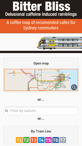 Sydney Trains Coffee Map