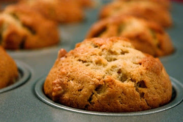 Lemony Banana Olive Oil Muffins