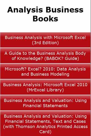 Analysis Business Books