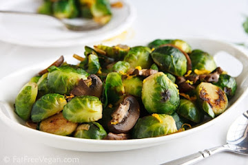E's Super-Awesome Brussels Sprouts and Mushrooms