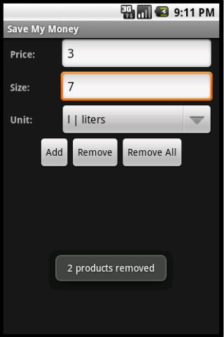 Save my Money Screen 2