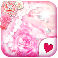 かわいいきせかえ壁紙 キラキラピンクのバラと蝶 Androidアプリ Applion