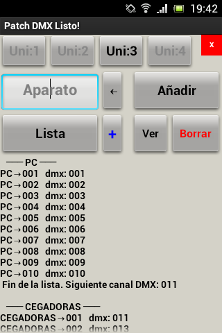 【免費生產應用App】Patch DMX List (sp)-APP點子