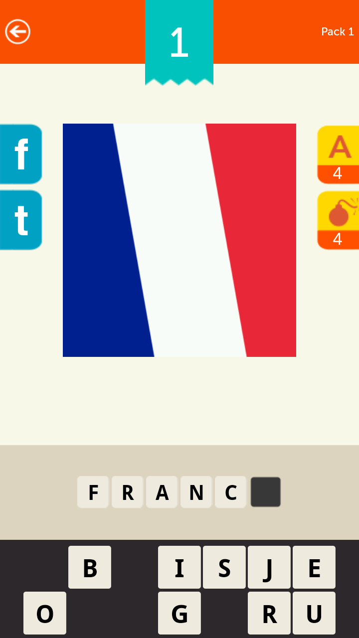 Android application Guess the Country! screenshort