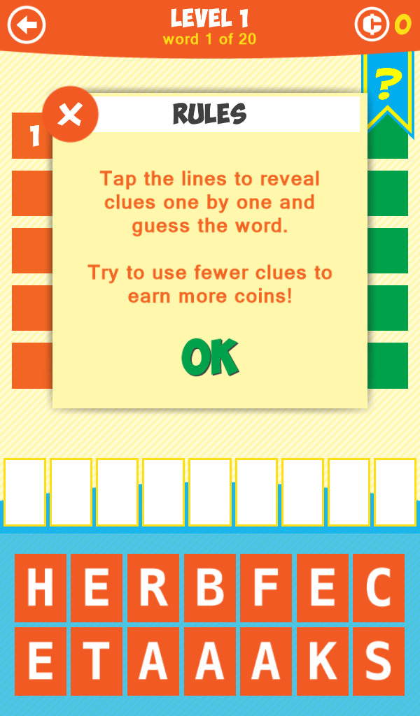 Android application 5 Little Clues 1 Word screenshort