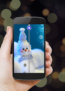 download Snowman Zipper Lock Screen free