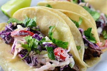 Skirt Steak Tacos with Jalapeno Slaw